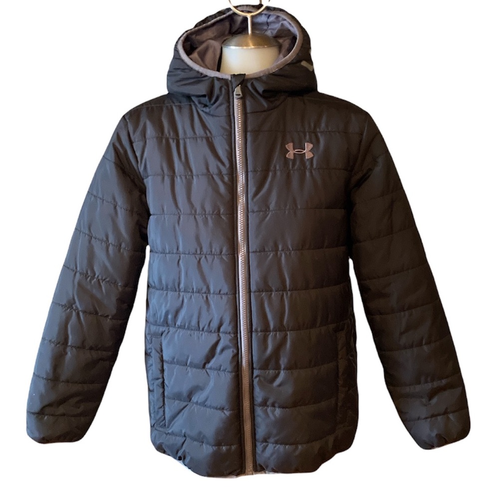 Under Armour Boys Heatgear Zip Up Puffer Jacket - Large